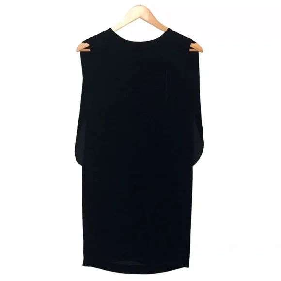 Fendi Black Velvet Cape Shift Dress Women Size IT 38 US XS